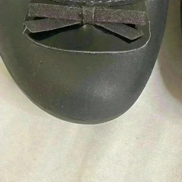 Crocs Black  Bow Accent Ballet Flat Slip-on Shoes Size 7 - Picture 4 of 9